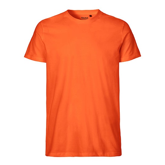 T-shirt Meski Dopasowany Bawelna Organiczna NE61001 - Orange