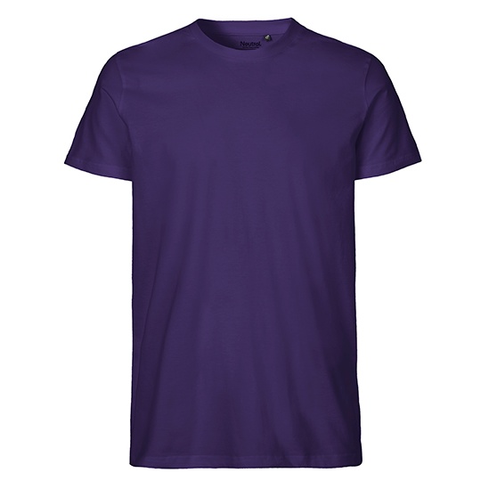 T-shirt Meski Dopasowany Bawelna Organiczna NE61001 - Purple