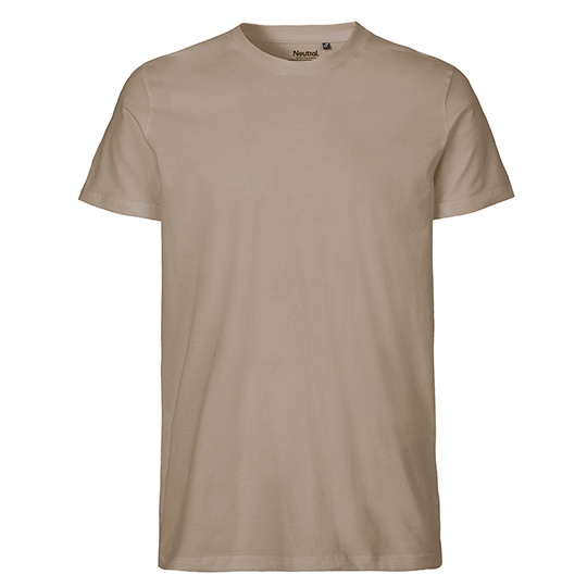 T-shirt Męski Dopasowany Bawełna Organiczna NE61001 - Sand