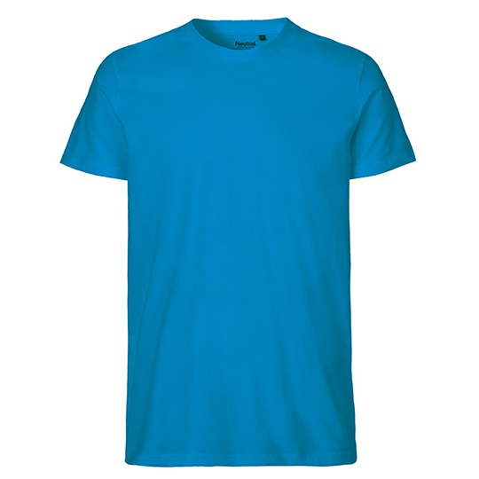 T-shirt Męski Dopasowany Bawełna Organiczna NE61001 - Sapphire