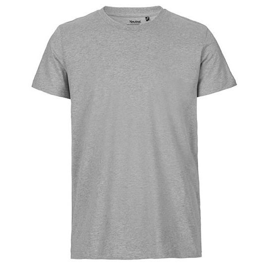 T-shirt Męski Dopasowany Bawełna Organiczna NE61001 - Sport Grey