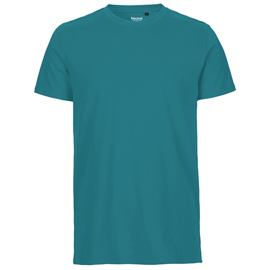 T-shirt Meski Dopasowany Bawelna Organiczna NE61001 - Teal