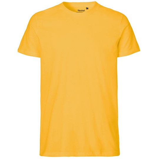 T-shirt Męski Dopasowany Bawełna Organiczna NE61001 - Yellow