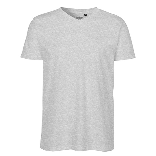 T-shirt Meski Dopasowany Bawelna Organiczna NE61005 - Sport Grey
