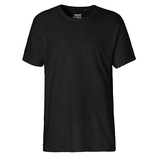 Męski T-shirt Interlock Dopasowany NE61030 - Black