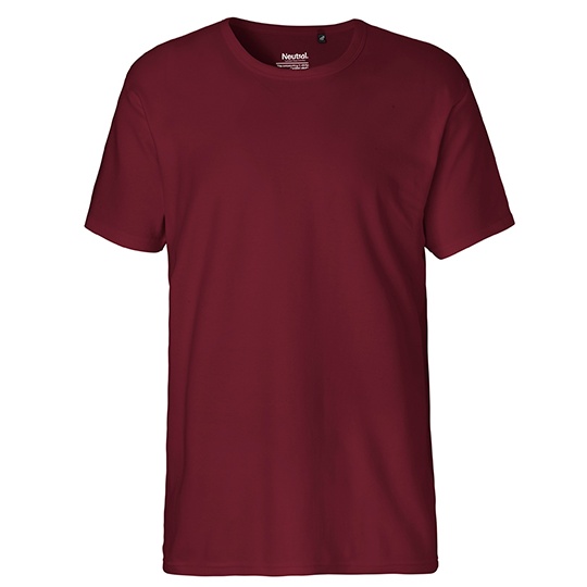 Męski T-shirt Interlock Dopasowany NE61030 - Bordeaux