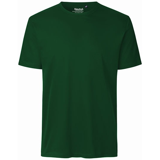 Meski T-shirt Interlock Dopasowany NE61030 - Bottle Green