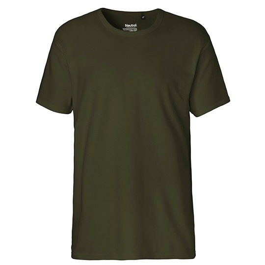 Męski T-shirt Interlock Dopasowany NE61030 - Military