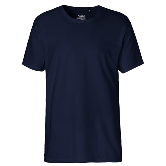 Męski T-shirt Interlock Dopasowany NE61030 - Navy