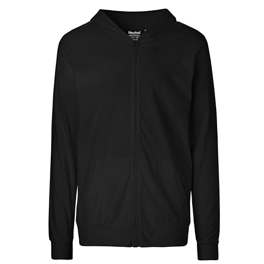 Bluza Unisex z Kapturem i Zamkiem Bawelna Fairtrade NE62301 - Black
