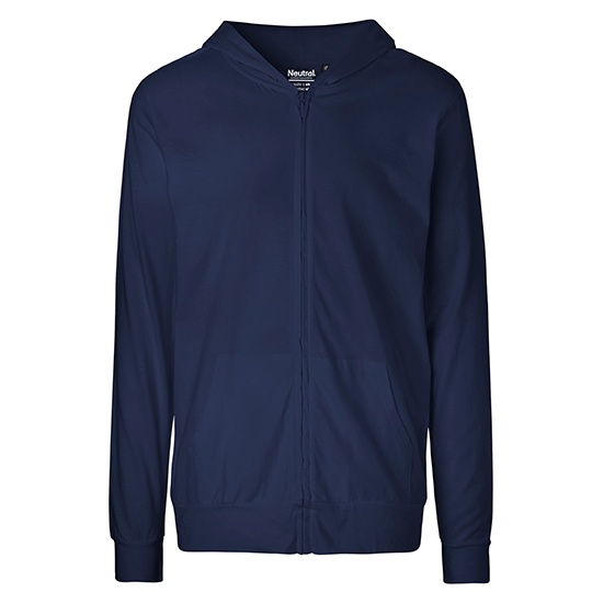 Bluza Unisex z Kapturem i Zamkiem Bawelna Fairtrade NE62301 - Navy