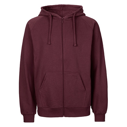 Bluza Rozpinana z Kapturem Bawełna Organiczna Fairtrade NE63301 - Bordeaux