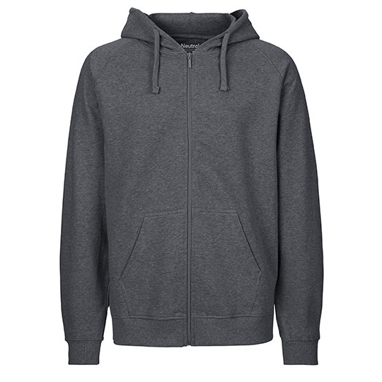 Bluza Rozpinana z Kapturem Bawelna Organiczna Fairtrade NE63301 - Dark Heather