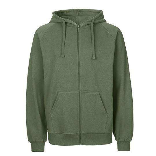 Bluza Rozpinana z Kapturem Bawelna Organiczna Fairtrade NE63301 - Military
