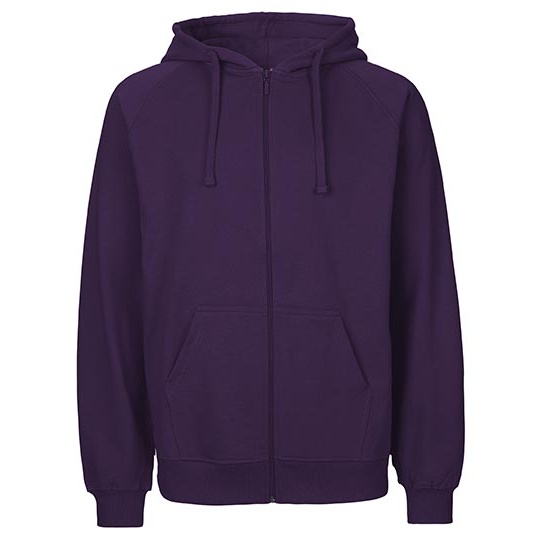 Bluza Rozpinana z Kapturem Bawelna Organiczna Fairtrade NE63301 - Purple