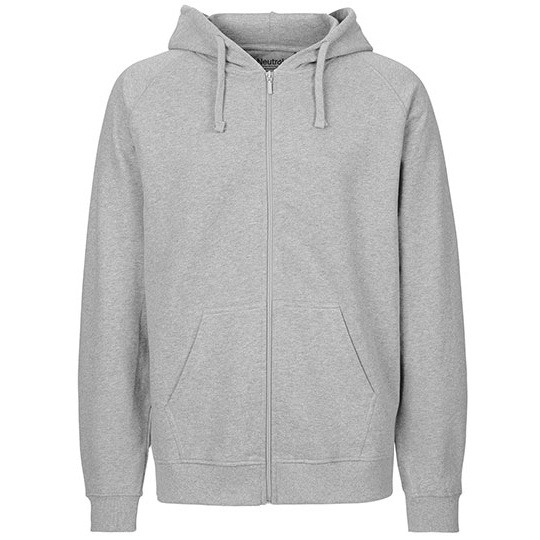 Bluza Rozpinana z Kapturem Bawełna Organiczna Fairtrade NE63301 - Sport Grey