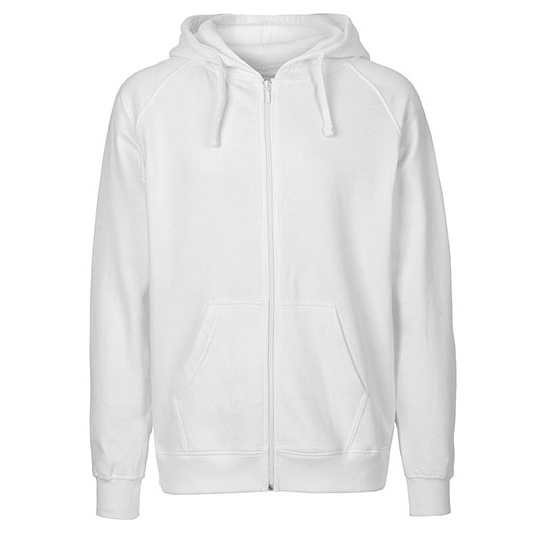 Bluza Rozpinana z Kapturem Bawelna Organiczna Fairtrade NE63301 - White