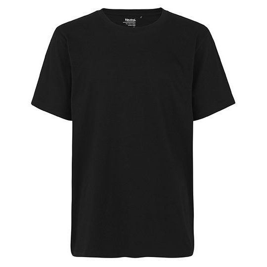 T-shirt Klasyczny Bawelna Poliester NE69001 - Black