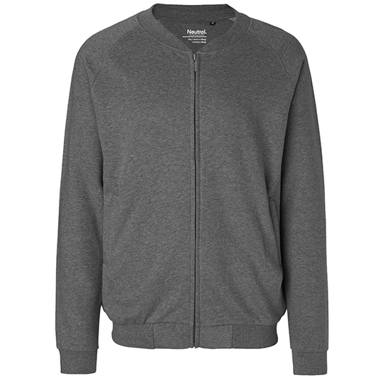 Bluza Unisex Bomberka Bawełniana Czesana NE73501 - Dark Heather