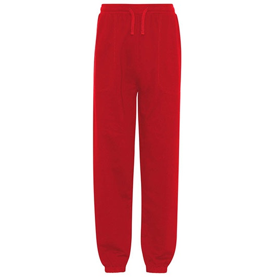 Spodnie Dresowe Unisex Luzny Kroj Bawelna Organiczna NE74003 - Red