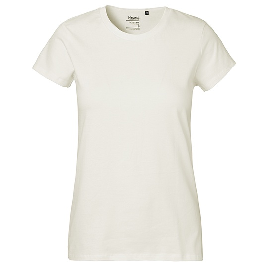 T-shirt Damski Klasyczny Bawelniany NE80001 - Nature