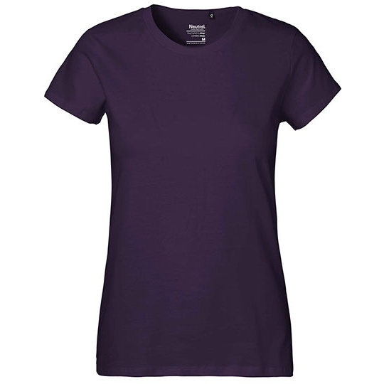 T-shirt Damski Klasyczny Bawelniany NE80001 - Purple