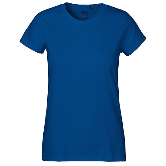 T-shirt Damski Klasyczny Bawelniany NE80001 - Royal