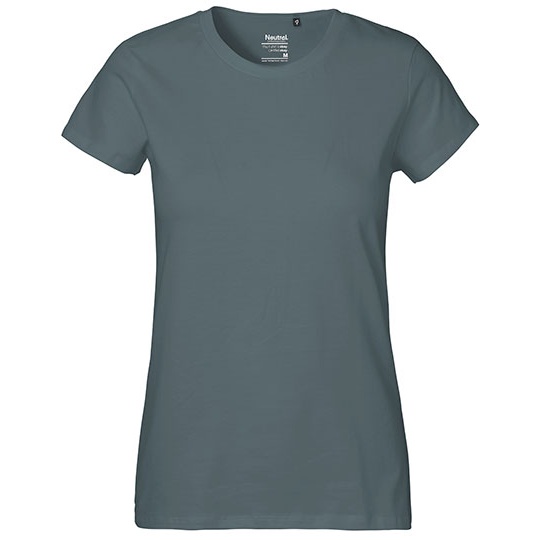 T-shirt Damski Klasyczny Bawelniany NE80001 - Teal
