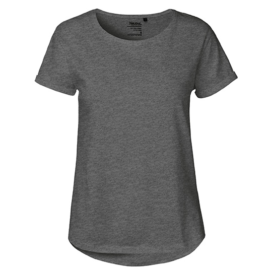 T-shirt Damski Dopasowany Bawelna Organiczna NE80012 - Dark Heather