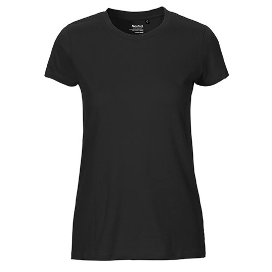 Koszulka Damska Dopasowana Bawelna Organiczna NE81001 - Black