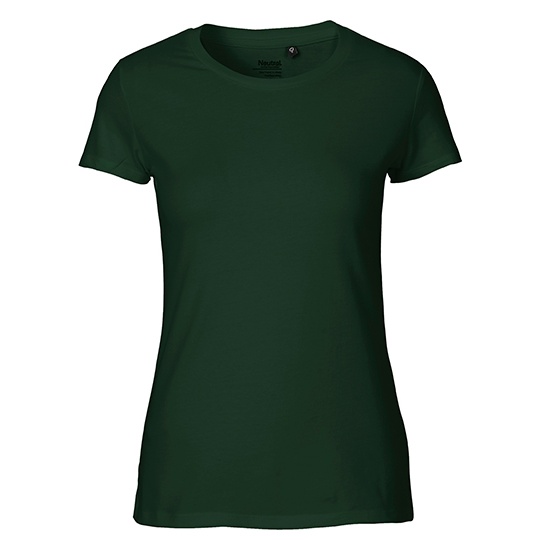 Damski t-shirt z bawełny NE81001 - Bottle Green
