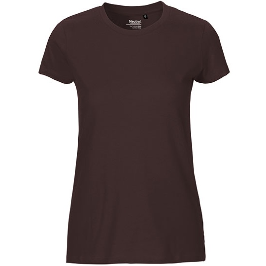 Koszulka Damska Dopasowana Bawelna Organiczna NE81001 - Brown