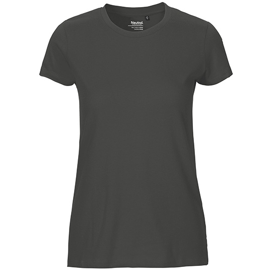 Koszulka Damska Dopasowana Bawelna Organiczna NE81001 - Charcoal