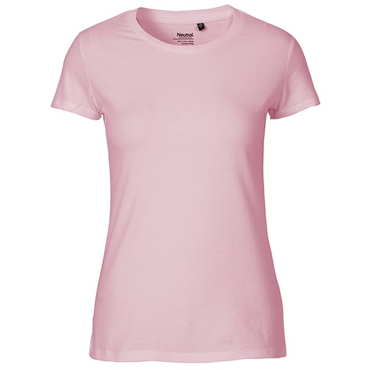 Koszulka Damska Dopasowana Bawelna Organiczna NE81001 - Light Pink