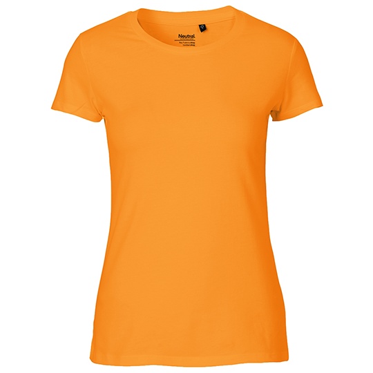 Koszulka Damska Dopasowana Bawelna Organiczna NE81001 - Okay Orange