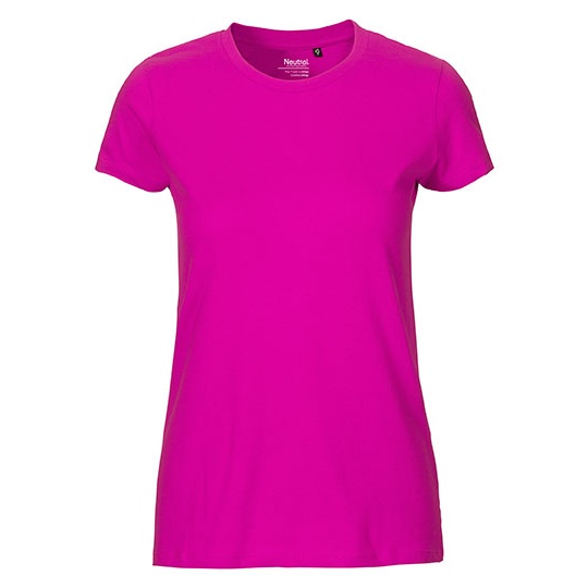 Koszulka Damska Dopasowana Bawelna Organiczna NE81001 - Pink