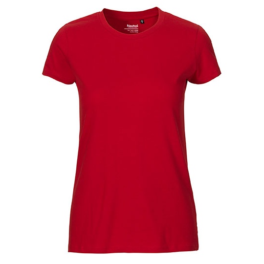Koszulka Damska Dopasowana Bawelna Organiczna NE81001 - Red