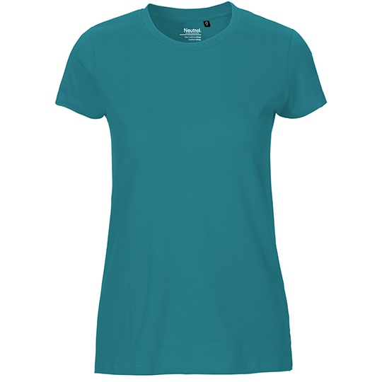 Koszulka Damska Dopasowana Bawelna Organiczna NE81001 - Teal