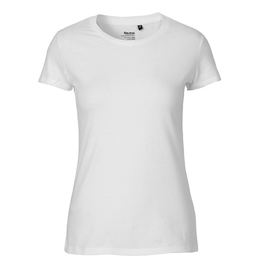 Koszulka Damska Dopasowana Bawelna Organiczna NE81001 - White