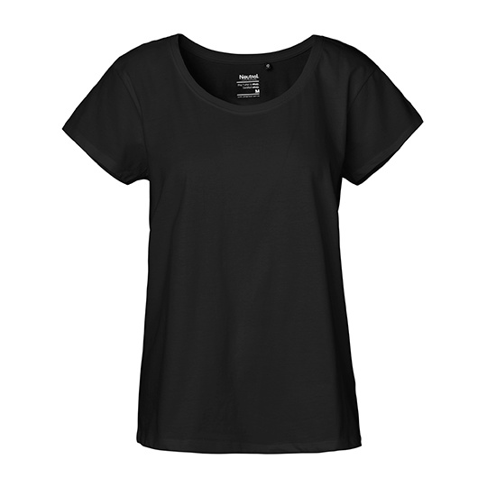 T-shirt Damski Oversize Bawełna Organiczna NE81003 - Black