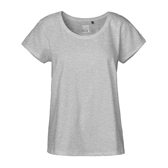 T-shirt Damski Oversize Bawelna Organiczna NE81003 - Sport Grey