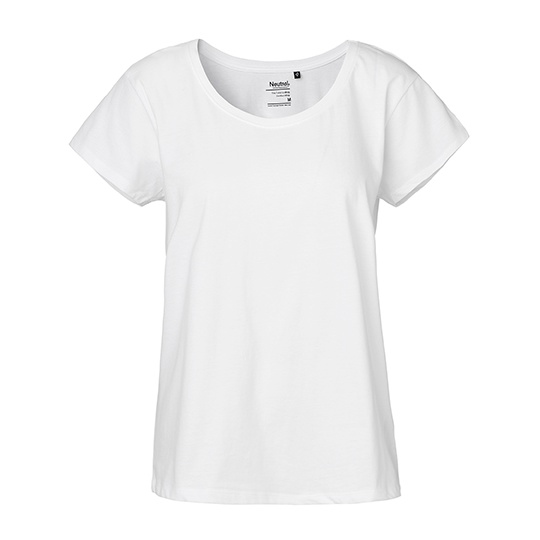 T-shirt Damski Oversize Bawelna Organiczna NE81003 - White
