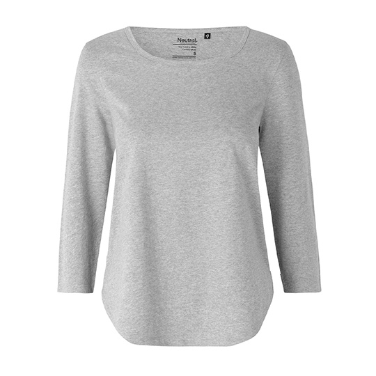 Damski T-shirt z rekawem 3/4 NE81006 - Sport Grey