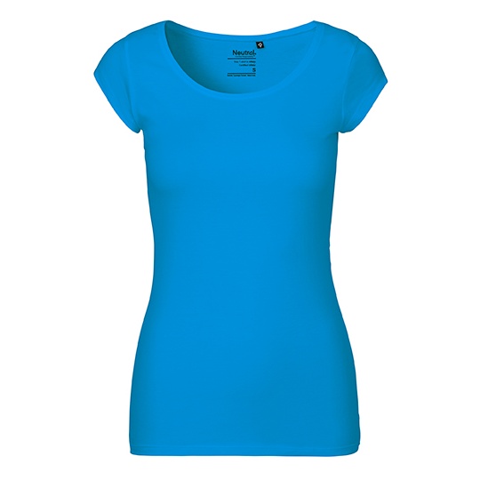 Damski t-shirt slim NE81010 - Sapphire