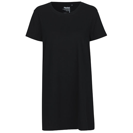 T-shirt Damski Dlugi Bawelniany NE81020 - Black