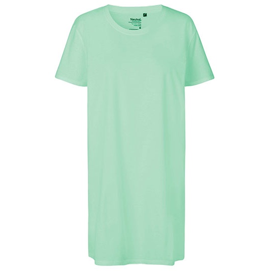 Długi damski T-shirt bawełniany NE81020 - Dusty Mint