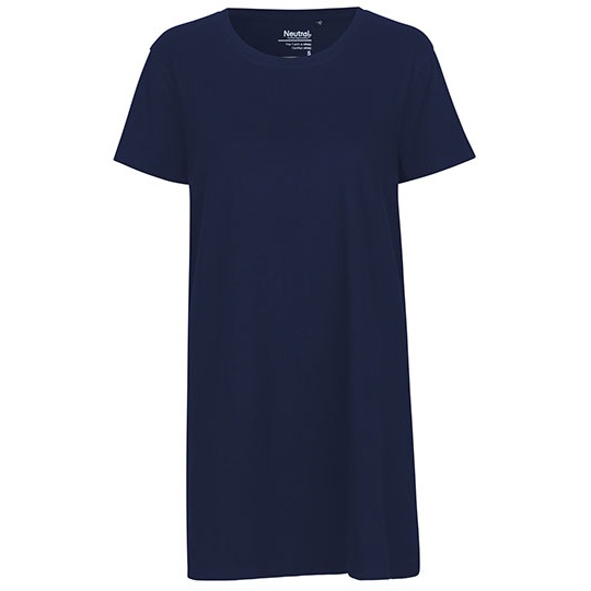 T-shirt Damski Długi Bawełniany NE81020 - Navy