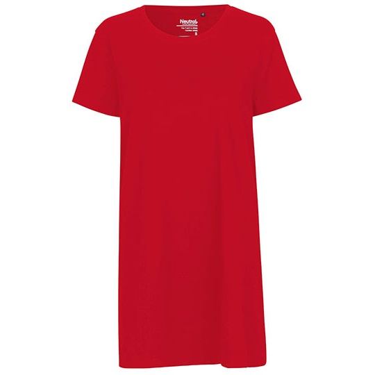 T-shirt Damski Dlugi Bawelniany NE81020 - Red