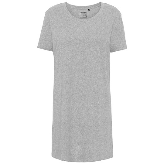 T-shirt Damski Długi Bawełniany NE81020 - Sport Grey