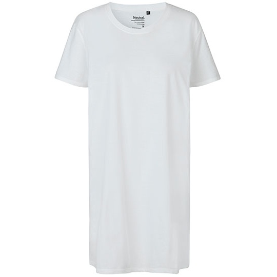 T-shirt Damski Dlugi Bawelniany NE81020 - White